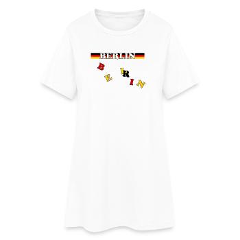 Berlin bandeau drapeau allemand lettres - Robe T-shirt Femme - blanc - Devant