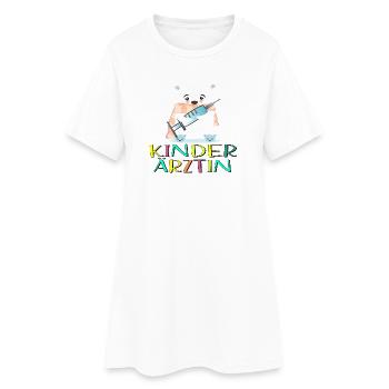Kinderärztin Medizinerin Kinderheilkunde - Frauen T-Shirt-Kleid - Weiß - Vorne
