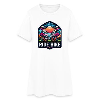 Ride Bike - pour les vrais cyclistes. - Robe T-shirt Femme - blanc - Devant
