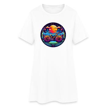 Radsport-Abstraktion für Radfahrer - Frauen T-Shirt-Kleid - Weiß - Vorne