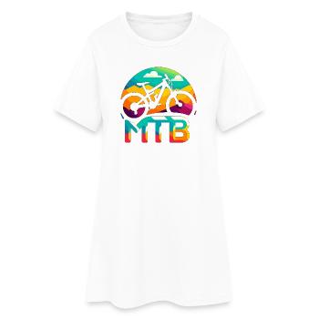 Art vibrant du VTT - Robe T-shirt Femme - blanc - Devant