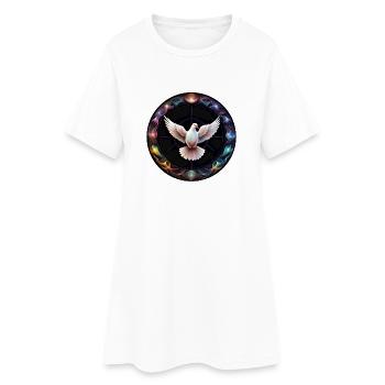 Colombe de la paix dans la magie des couleurs - Robe T-shirt Femme - blanc - Devant