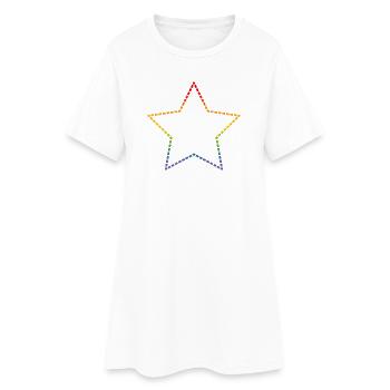 LGBTQI arc-en-ciel étoile silhouette lgbt csd tshirt - Robe T-shirt Femme - blanc - Devant