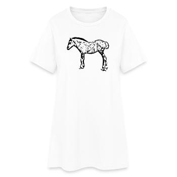 Chevaux T-shirt Cadeau Cavalier - Robe T-shirt Femme - blanc - Devant