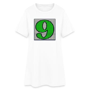 9e anniversaire d’hiver - NUMÉRO NEUF - Robe T-shirt Femme - blanc - Devant