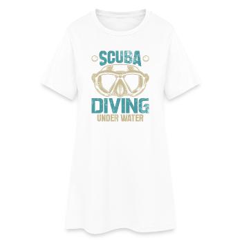 Plongée sous-marine sous l’eau Icon Tee - Robe T-shirt Femme - blanc - Devant