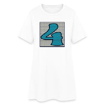4ème anniversaire des enfants Anniversaire d’hiver QUATRE - Robe T-shirt Femme - blanc - Devant