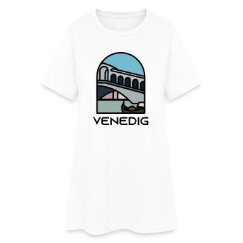 Venise - Pont du Rialto - Robe T-shirt Femme - blanc - Devant