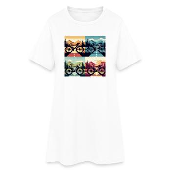 Paysage des motos quad pop art - Robe T-shirt Femme - blanc - Devant