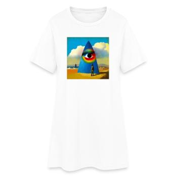 Surréaliste 04 - Robe T-shirt Femme - blanc - Devant