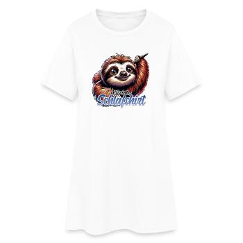 Offizielles Schlafshirt - Frauen T-Shirt-Kleid - Weiß - Vorne