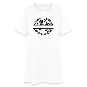 Tigre dans une couronne de laurier Shotokan karaté - Robe T-shirt Femme - blanc - Devant