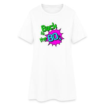des années 80 Party Retro Fun Shirt, retour aux années 80 (25 - Robe T-shirt Femme - blanc - Devant