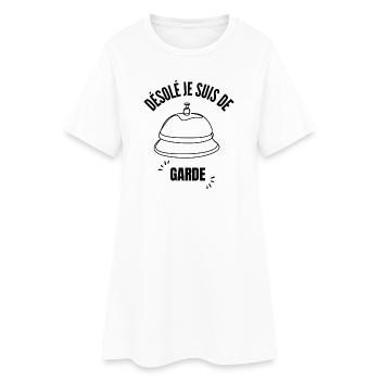 Désolé je suis de garde - Robe T-shirt Femme - blanc - Devant