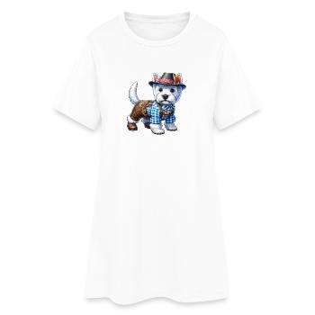 West Highland White Terrier Dog Bavaria - Women’s T-Shirt Dress - white - Front