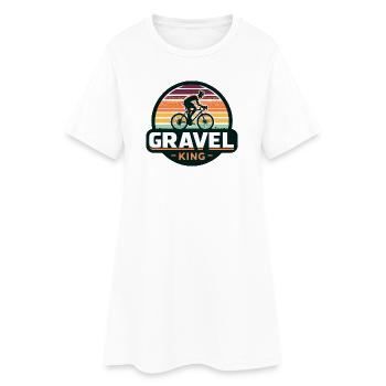 Gravel King Cyclisme Fanart Design - Robe T-shirt Femme - blanc - Devant