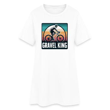 Gravel King Radfahren Illustration - Frauen T-Shirt-Kleid - Weiß - Vorne