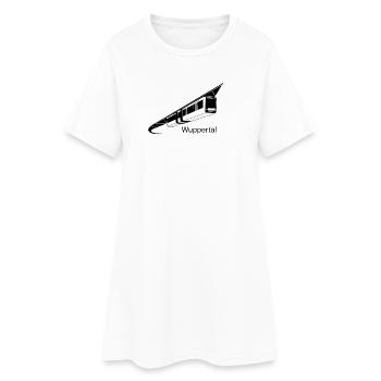 Police de caractères Wuppertal Suspension Railway noir/blanc - Robe T-shirt Femme - blanc - Devant