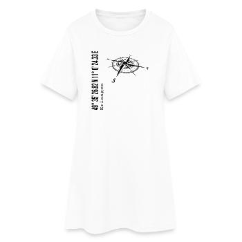 Koordinaten Erlangen - Frauen T-Shirt-Kleid - Weiß - Vorne