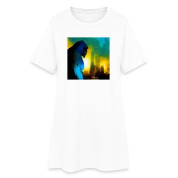 Gorille 01 - Robe T-shirt Femme - blanc - Devant
