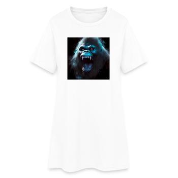 Gorille 06 - Robe T-shirt Femme - blanc - Devant