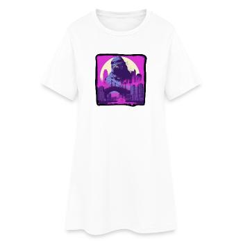 Gorille 05 - Robe T-shirt Femme - blanc - Devant