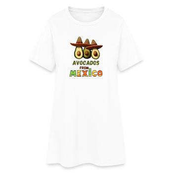 Avocado mit Mexiko - Frauen T-Shirt-Kleid - Weiß - Vorne