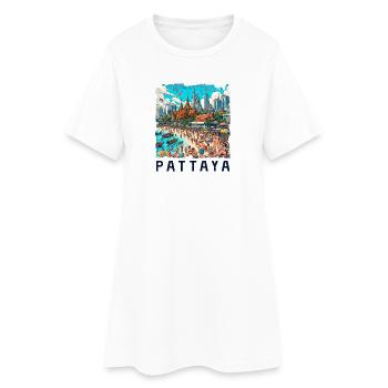 Pattaya Thailand beach design - Women’s T-Shirt Dress - white - Front
