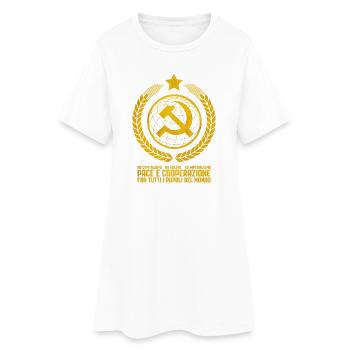 Internationalisme communiste - Robe T-shirt Femme - blanc - Devant