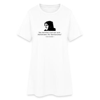 Fêtes Dutschke - Robe T-shirt Femme - blanc - Devant