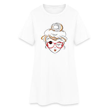 Fille, oublie ça - Robe T-shirt Femme - blanc - Devant