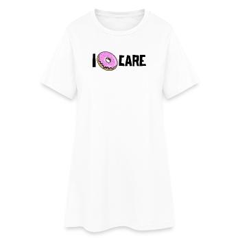 Quoi qu’il en soit, le beignet de déclaration drôle n’a pas d’importance pour moi - Robe T-shirt Femme - blanc - Devant