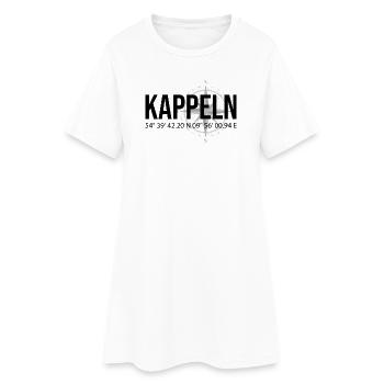 Koordinaten Kappeln - Frauen T-Shirt-Kleid - Weiß - Vorne