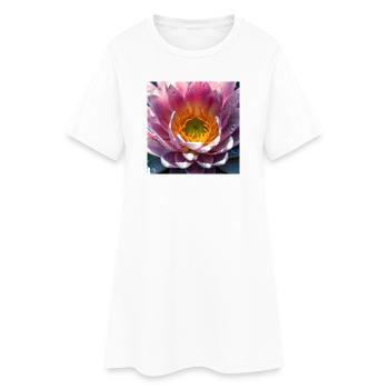 Nénuphar - Robe T-shirt Femme - blanc - Devant