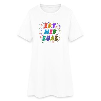 Je m’en fous Déclaration Indifférente Chill - Robe T-shirt Femme - blanc - Devant
