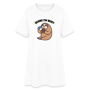 funny, doesn't matter, statement attitude doesn't matter to me - Women’s T-Shirt Dress - white - Front