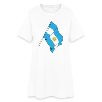 Drapeau de l’Argentine - Robe T-shirt Femme - blanc - Devant