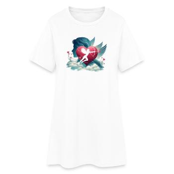 Cupid Archer Heart Artwork - Women’s T-Shirt Dress - white - Front