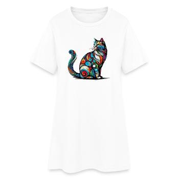 Cat - Women’s T-Shirt Dress - white - Front