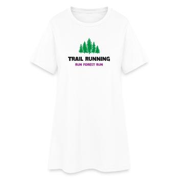 Course à pied - Run Forest Run - Robe T-shirt Femme - blanc - Devant