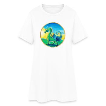 Drache Farah - Sonja Ariel von Staden - Frauen T-Shirt-Kleid - Weiß - Vorne