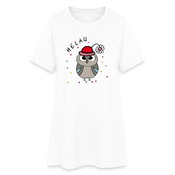 Helau Carnival Owl - Women’s T-Shirt Dress - white - Front