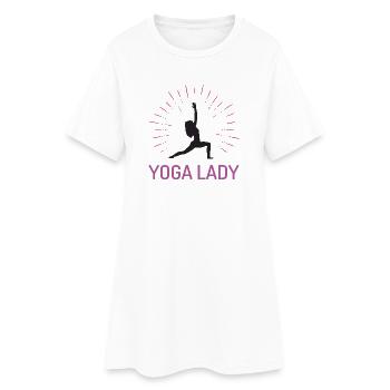 Fille de yoga - Robe T-shirt Femme - blanc - Devant
