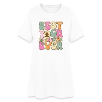 Meilleur instructeur de yoga de tous les temps - Robe T-shirt Femme - blanc - Devant