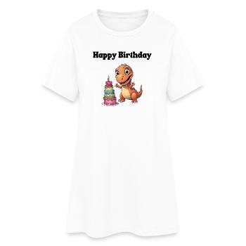 Joyeux anniversaire - Félicitations - Robe T-shirt Femme - blanc - Devant