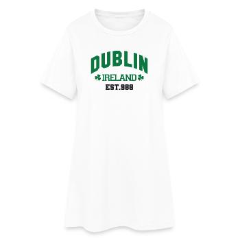 Dublin - Irlande - Robe T-shirt Femme - blanc - Devant
