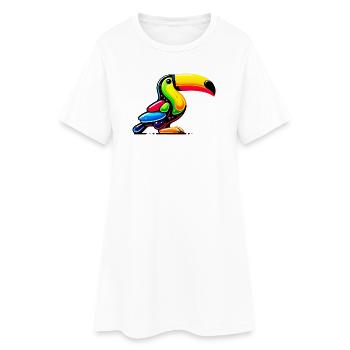 Toucan - Women’s T-Shirt Dress - white - Front