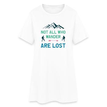 Tous ceux qui errent ne sont pas tous perdus - Robe T-shirt Femme - blanc - Devant