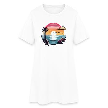 Été - Robe T-shirt Femme - blanc - Devant