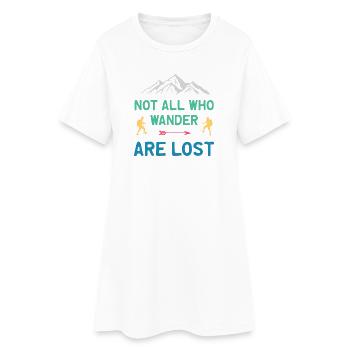 Tous ceux qui errent ne sont pas tous perdus - Robe T-shirt Femme - blanc - Devant